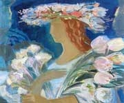 &ldquo;Увінчана квітами муза&rdquo;, полотно, олія, 1998